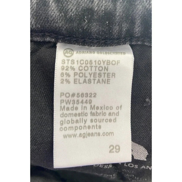 Adriano Goldschmied Jeans Kinsely High Rise Pop Crop Black Size 29 - Picture 4 of 4
